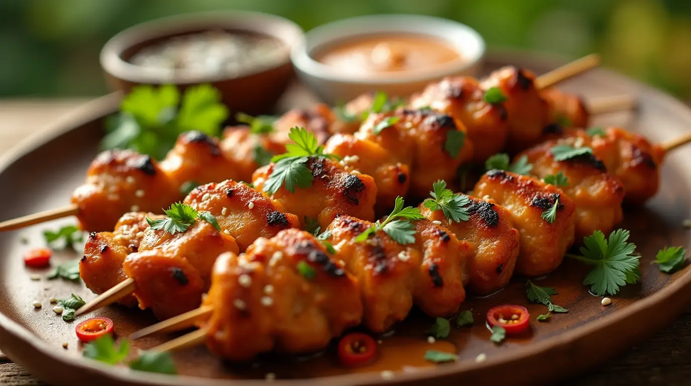 Bang Bang Chicken Skewers