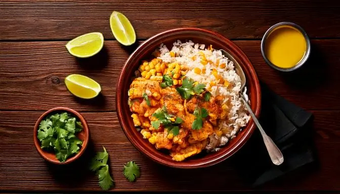 Street Corn Chicken Rice Bowl